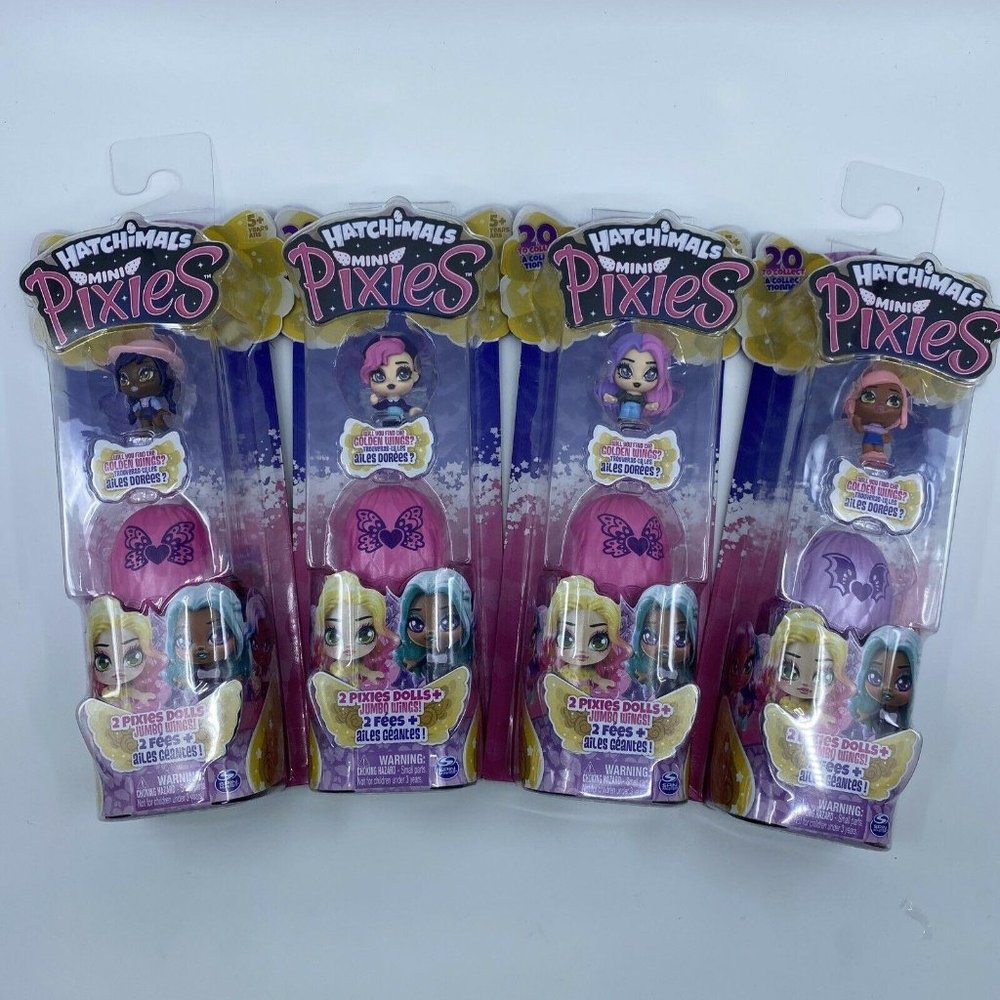 Hatchimals Mini Pixies 2 Dolls W/Jumbo Wings New F